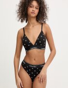 Calvin Klein Underwear триъгълен сутиен с памук черен LV00QF8498
