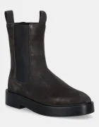 CALVIN KLEIN Велурени боти челси CONVAVE WELT CHESEA SUEDE