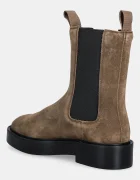 CALVIN KLEIN Велурени боти челси CONVAVE WELT CHESEA SUEDE в кафяво с равна подметка YW0YW01969