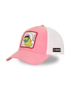 Capslab шапка с козирка дамска от памучна материя x Smurf розова CL/SMU3/1/PCB/SOF