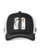 Capslab Шапка с козирка x Snoppy в черно с апликация CL/PEA/1/NAW5