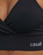 Casall Спортен сутиен Wrap в черно с изчистен дизайн