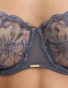 Chantelle сутиен от дантела сив C12M50