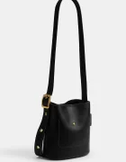 Coach чанта crossbody дамска от кожа Bleecker Bucket Bag 21 черна CCX07