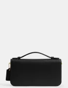Coach чанта crossbody дамска от кожа Elora Top Handle черна CCY30