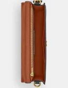 Coach чанта crossbody дамска от кожа Elora Top Handle черна CCY30