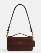 Coach чанта crossbody дамска от кожа Elora Top Handle кафява CCY30