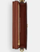 Coach чанта crossbody дамска от кожа Elora Top Handle кафява CCY30