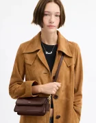 Coach чанта crossbody дамска от кожа Elora Top Handle кафява CCY30