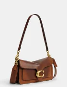 Coach чанта crossbody дамска от кожа Soft Tabby Shoulder Bag 26 кафява CEW74
