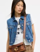 Coach чанта crossbody дамска от кожа Soft Tabby Shoulder Bag 26 кафява CEW74