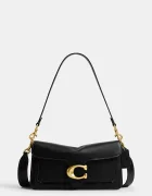 Coach чанта crossbody дамска от кожа Tabby 26 in Soft Grain Leather черна CCX04