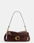 Coach чанта crossbody дамска от кожа Tabby 26 in Soft Grain Leather кафява CCX04