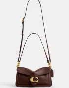 Coach чанта crossbody дамска от кожа Tabby 26 in Soft Grain Leather кафява CCX04