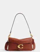 Coach чанта crossbody дамска от кожа Tabby 26 in Soft Grain Leather оранжева CCX04