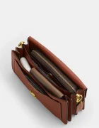 Coach чанта crossbody дамска от кожа Tabby 26 in Soft Grain Leather оранжева CCX04