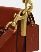 Coach чанта crossbody дамска от кожа Tabby 26 in Soft Grain Leather оранжева CCX04