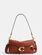 Coach чанта crossbody дамска от кожа Tabby 26 in Soft Grain Leather оранжева CCX04