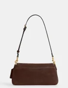 Coach чанта crossbody дамска от велур Suade Jet Shoulder Bag кафява CDZ74