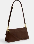 Coach чанта crossbody дамска от велур Suade Jet Shoulder Bag кафява CDZ74