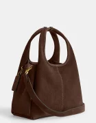 Coach чанта crossbody дамска от велур Suade Lana Shoulder Bag 23 кафява CBZ95