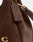 Coach чанта crossbody дамска от велур Suade Lana Shoulder Bag 23 кафява CBZ95