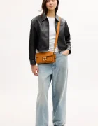 Coach чанта crossbody дамска от велур Suade Tabby Shoulder Bag 26 оранжева CEN52
