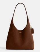 Coach чанта дамска от велур Brooklyn Shoulder Bag 28 кафява CW637