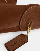 Coach чанта дамска от велур Brooklyn Shoulder Bag 28 кафява CW637