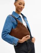 Coach чанта дамска от велур Brooklyn Shoulder Bag 28 кафява CW637