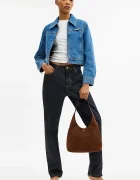 Coach чанта дамска от велур Brooklyn Shoulder Bag 28 кафява CW637