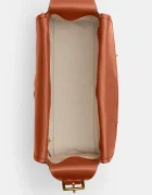 Coach чанта тип хобо дамска от кожа Turnlock Haversack Bag кафява CDZ12