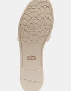 Coach чехли с равна подметка дамски от кожа Holly Quilted Leather Sandal бели CEF42