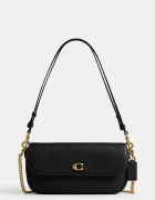 Coach Кожена чанта Brook Flap Chain Bag в черно CAN90