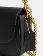 Coach Кожена чанта Brook Flap Chain Bag в черно CAN90