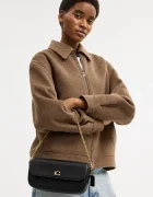 Coach Кожена чанта Brook Flap Chain Bag в черно CAN90