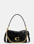Coach Кожена чанта Tabby Chain Shoulder Bag With Quilting в черно CAF55