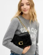 Coach Кожена чанта Tabby Chain Shoulder Bag With Quilting в черно CAF55