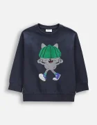 Coccodrillo блуза с дълги ръкави за деца от памук тъмносиня ACADEMY BOY KIDS
