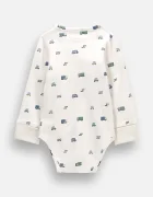 Coccodrillo боди за бебе от памук бежово MAMA BOY NEWBORN