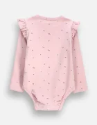 Coccodrillo боди за бебе от памук розово FAIR FROST GIRL NEWBORN