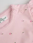 Coccodrillo боди за бебе от памук розово FAIR FROST GIRL NEWBORN
