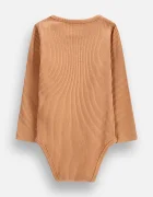 Coccodrillo боди за бебе от памук с еластан бежово SMALL WONDER UNISEX NEWBORN