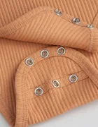 Coccodrillo боди за бебе от памук с еластан бежово SMALL WONDER UNISEX NEWBORN