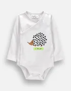 Coccodrillo боди за бебе от памук с еластан бяло FRIENDS FOREVER BOY NEWBORN