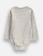 Coccodrillo боди за бебе от памук с еластан сиво FRIENDS FOREVER BOY NEWBORN