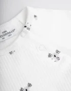 Coccodrillo боди за бебе с памук бежово SMILE UNISEX NEWBORN