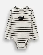 Coccodrillo боди за деца от памук с еластан бежово SMALL WONDER UNISEX NEWBORN