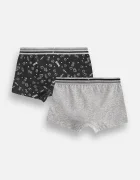 Coccodrillo боксерки за деца от памук с еластан 2 броя черни PANTS