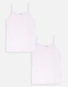 Coccodrillo Детски памучен топ (2 броя) в бяло BASIC UNDERWEAR